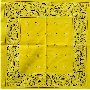 Yellow Teardrop Paisley Bandana