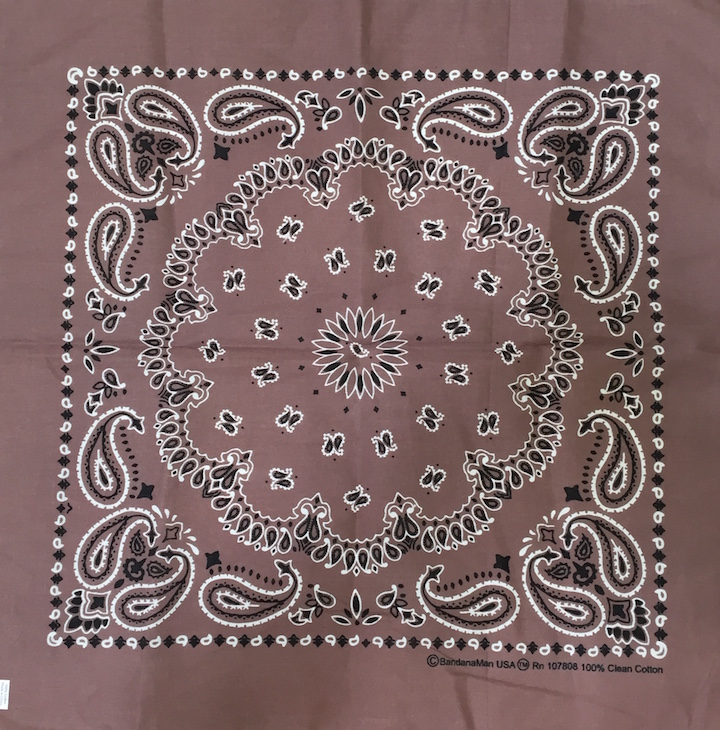 Brown Paisley Wholesale Bandanna