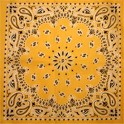 Gold Paisley Wholesale Bandanna