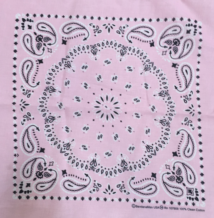 Light Pink Paisley Bandannas