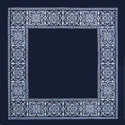 Blue Square Open Center Bandana