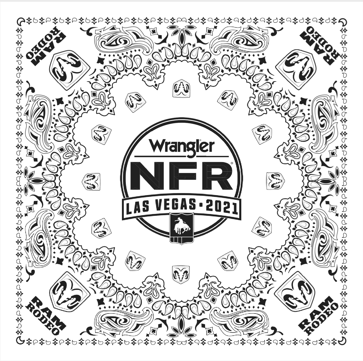 Official 2021 NFR Ram Rodeo Bandana