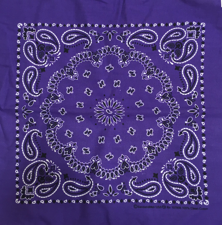 Purple Paisley Wholesale Bandanna