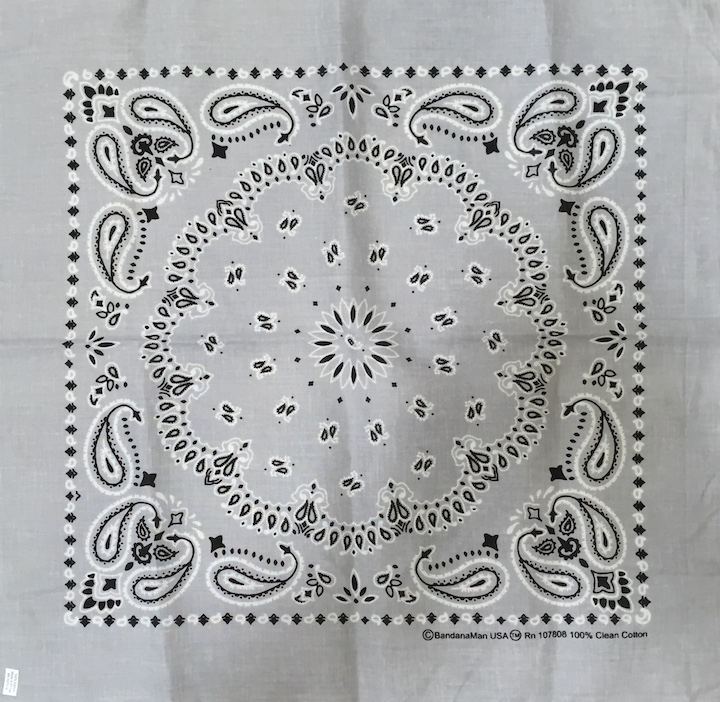 Silver Paisley Bandannas