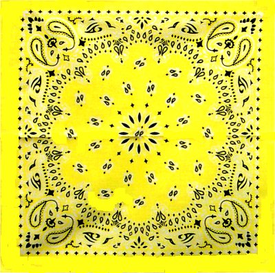 Yellow Paisley Wholesale Bandanna